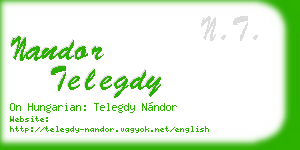 nandor telegdy business card