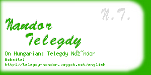 nandor telegdy business card